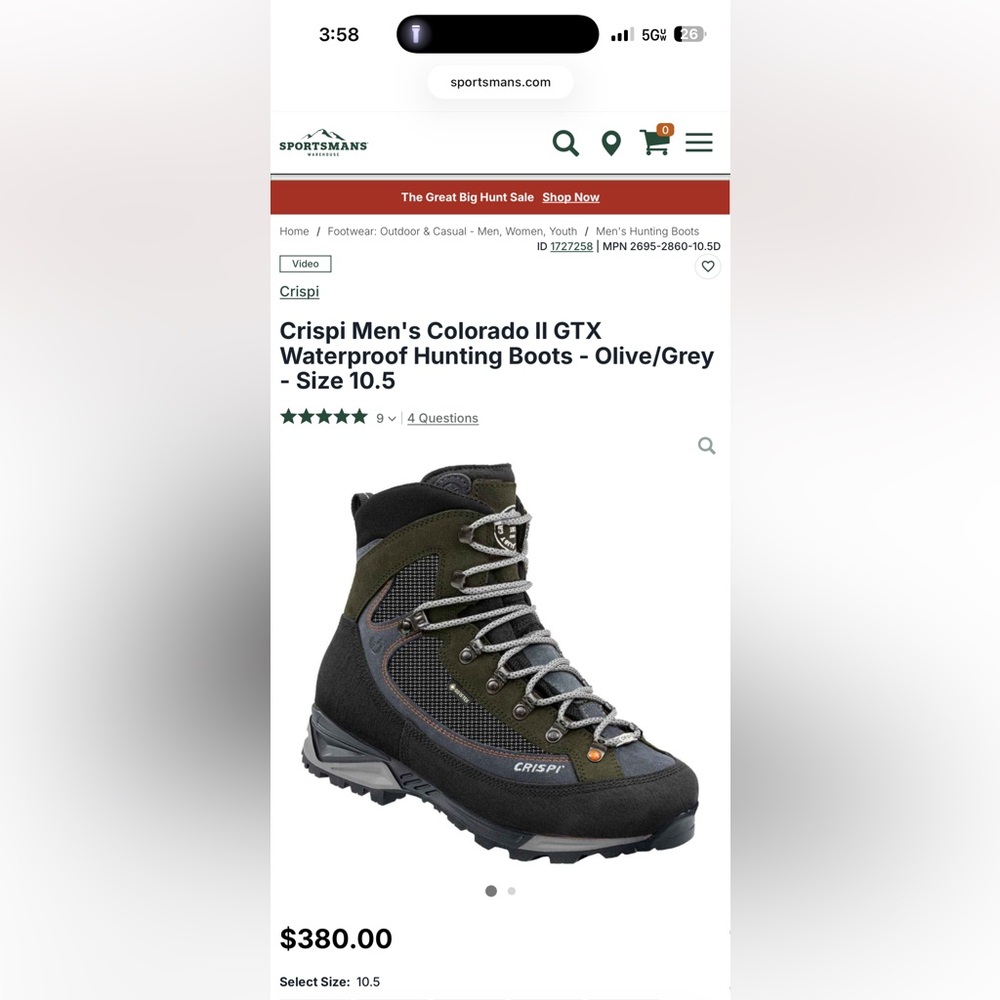 Crispi Colorado II GT Waterproof Hunting Boots - Picture 3 of 13